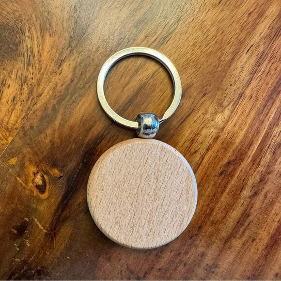 Cat Keychain Wooden Key Chain Gift for Her Nature Lover Handmade Woodbu… - Picture 3 of 4